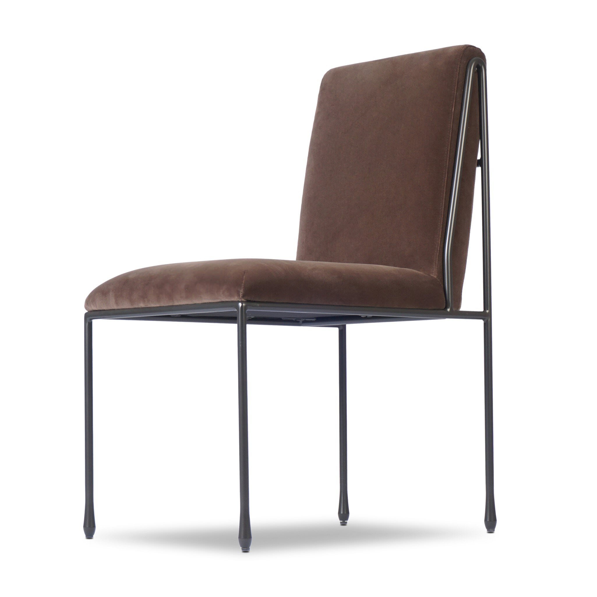 Four Hands Decker Dining Chair in Surrey Mink on white background at Addison West.