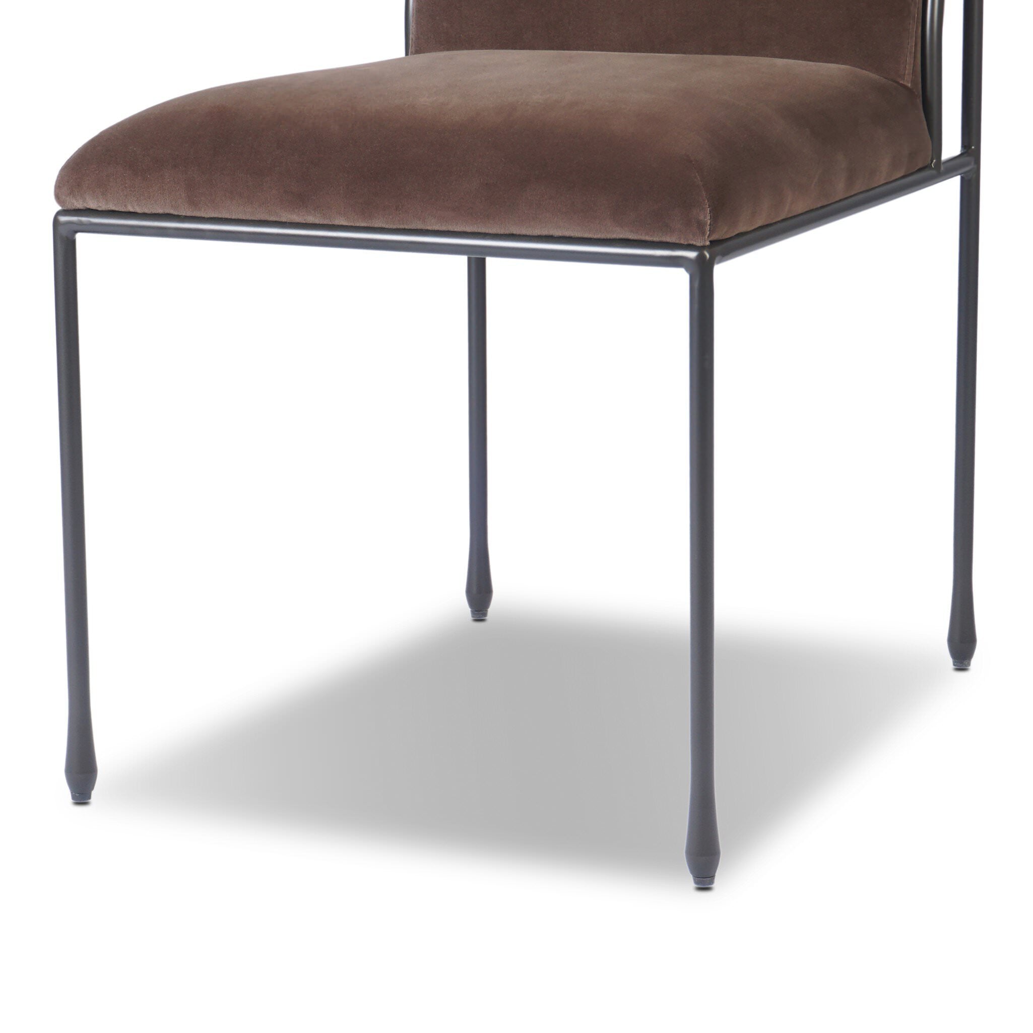 Four Hands Decker Dining Chair in Surrey Mink on white background at Addison West.