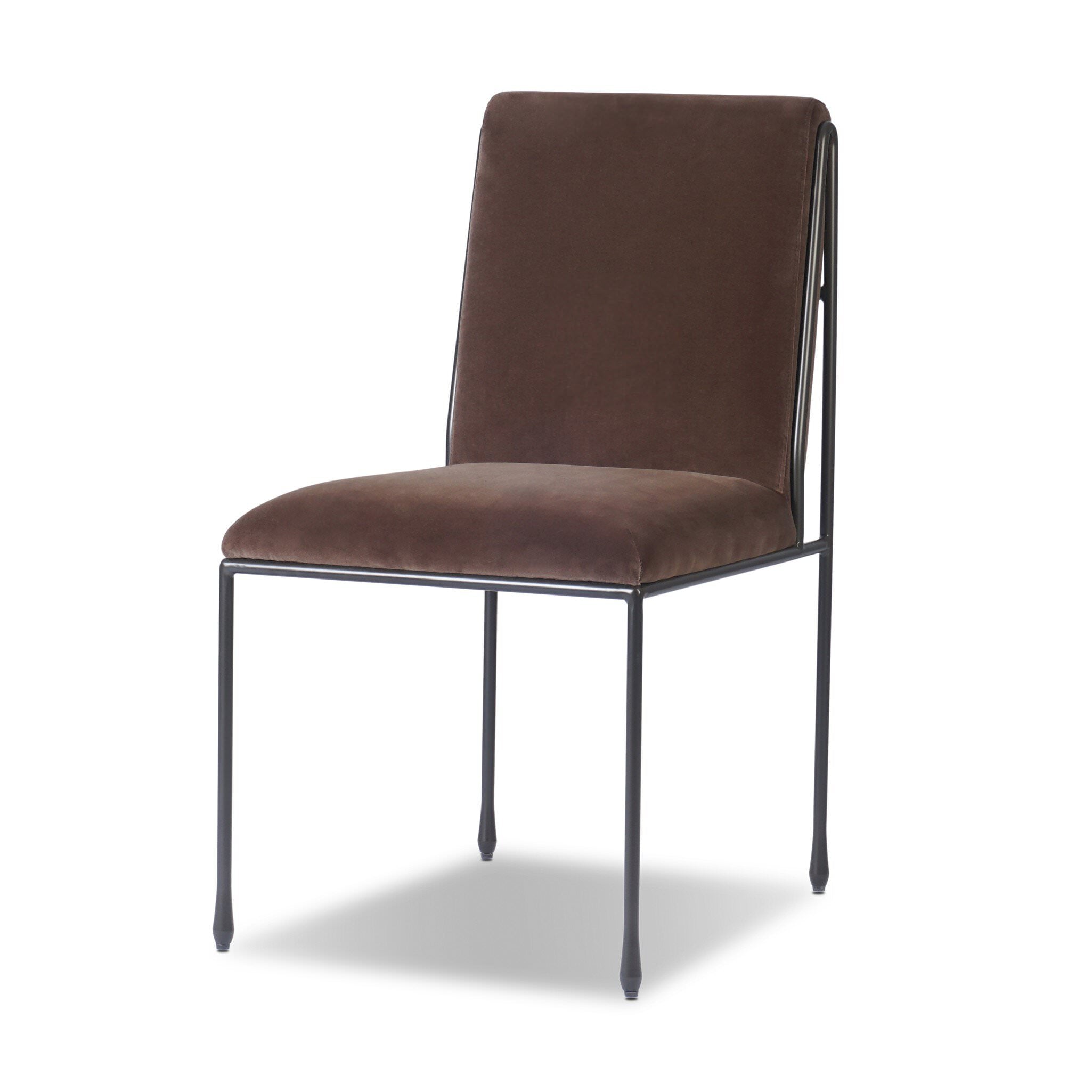 Four Hands Decker Dining Chair in Surrey Mink on white background at Addison West.