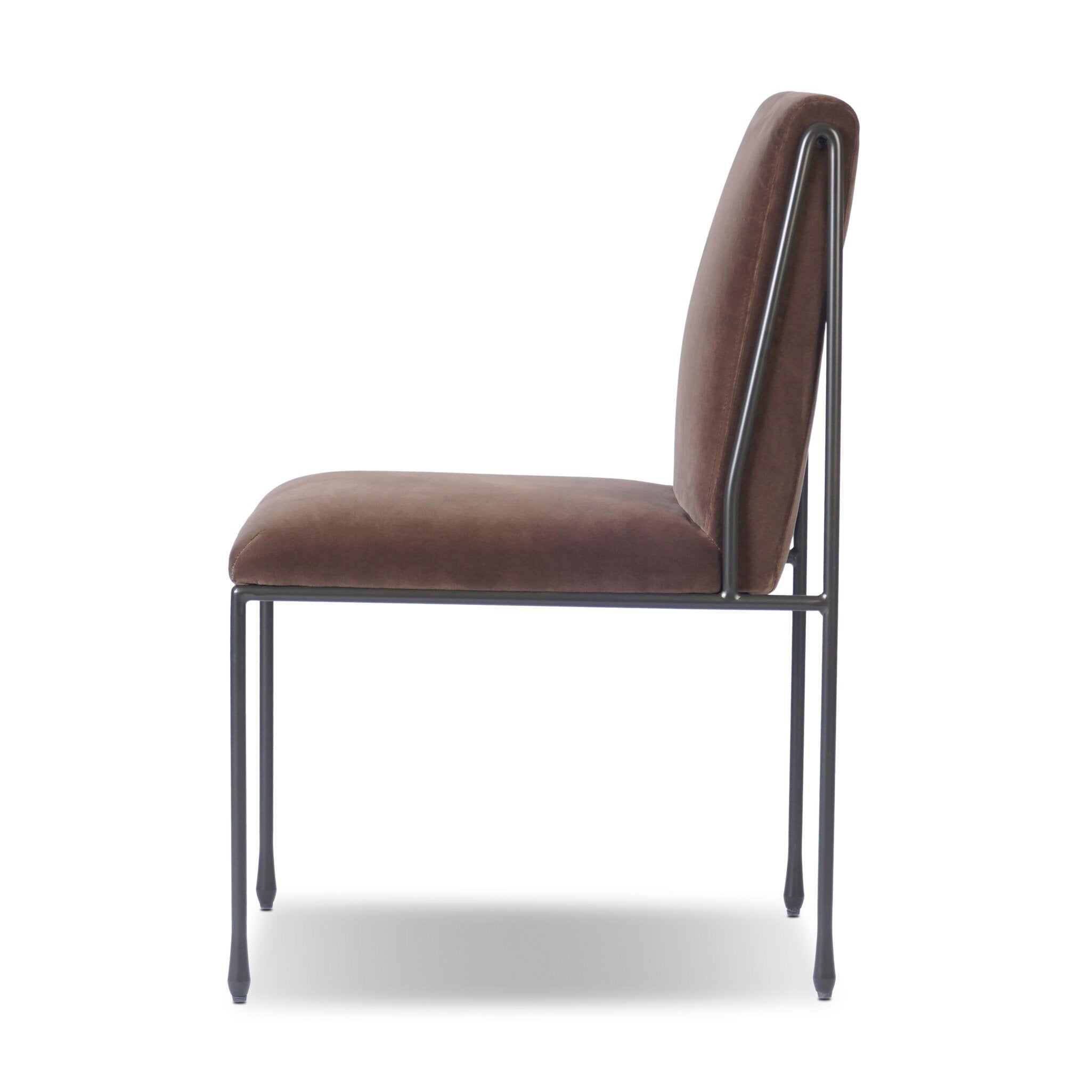 Four Hands Decker Dining Chair in Surrey Mink on white background at Addison West.