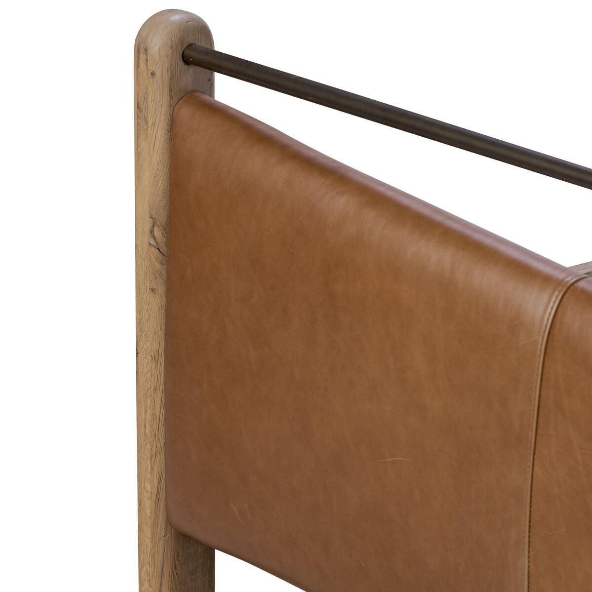 Close up of Four Hands Dina Bed in Sonoma Chestnut, Queen on a white background at Addison West