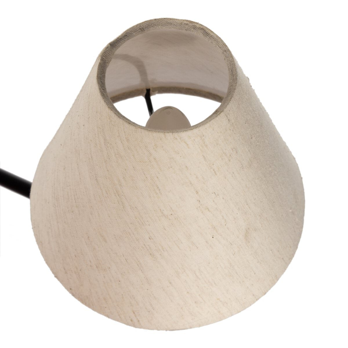 Close up of Four Hands Dodie Linear Chandelier in Jet Black on a white background