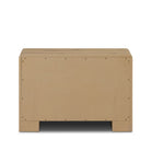 Back of Four Hands Eden Nightstand in Aged Smoked Oak Veneer on a white background at Addison West