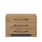 Four Hands Eden Nightstand in Aged Smoked Oak Veneer on a white background at Addison West