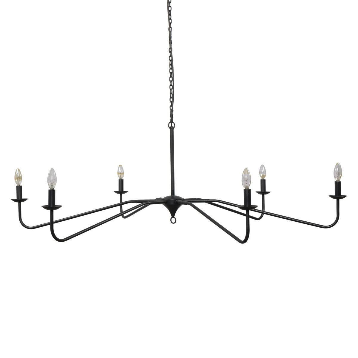 Four Hands Edlyn Chandelier in Antiqued Iron on a white background