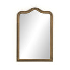 Four Hands Effie Mirror in Raw Antique Brass on a white background at Addison West