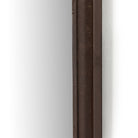 Close up of Four Hands Effie Mirror in Rustic Iron on a white background at Addison West