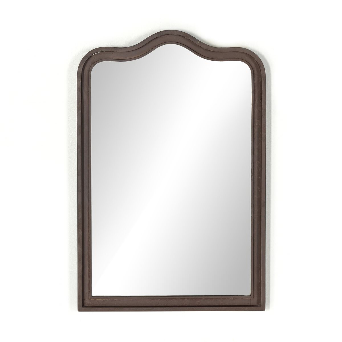 Four Hands Effie Mirror in Rustic Iron on a white background at Addison West