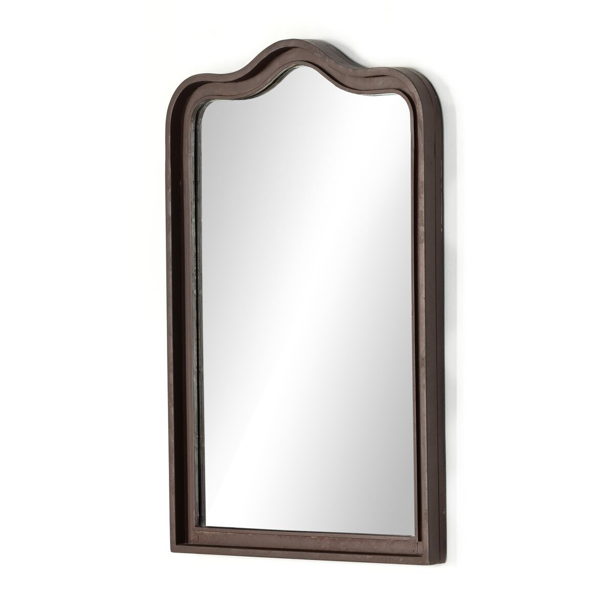 Four Hands Effie Mirror in Rustic Iron on a white background at Addison West