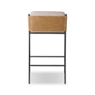 Back of Four Hands Elba Counter Stool in Alcala Wheat on a white background at Addison West