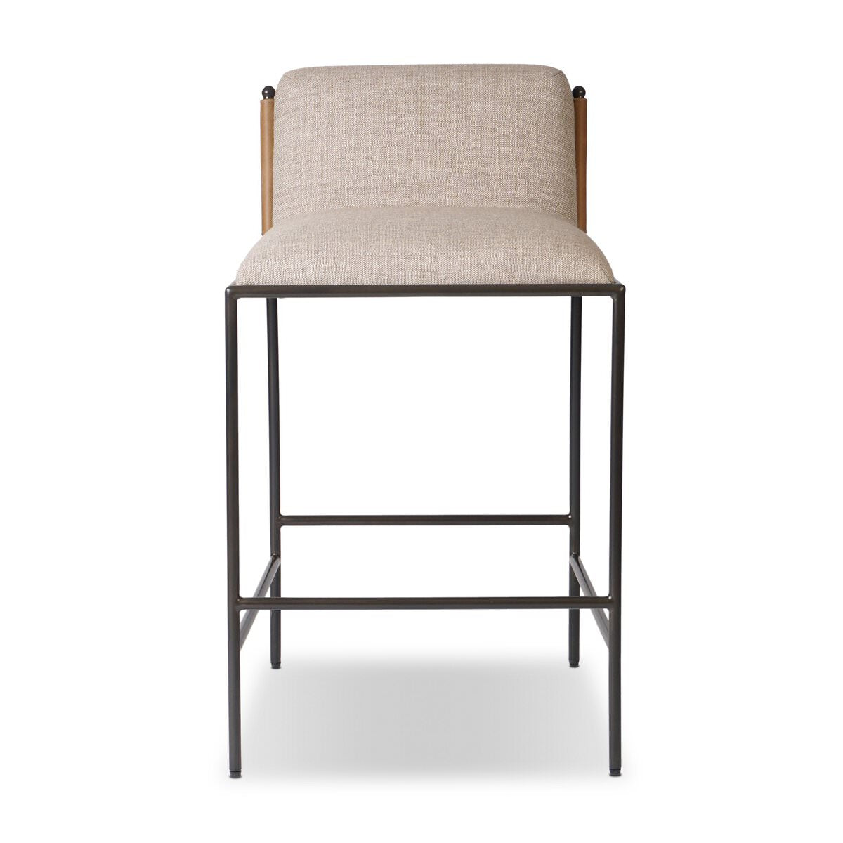 Four Hands Elba Counter Stool in Alcala Wheat on a white background at Addison West