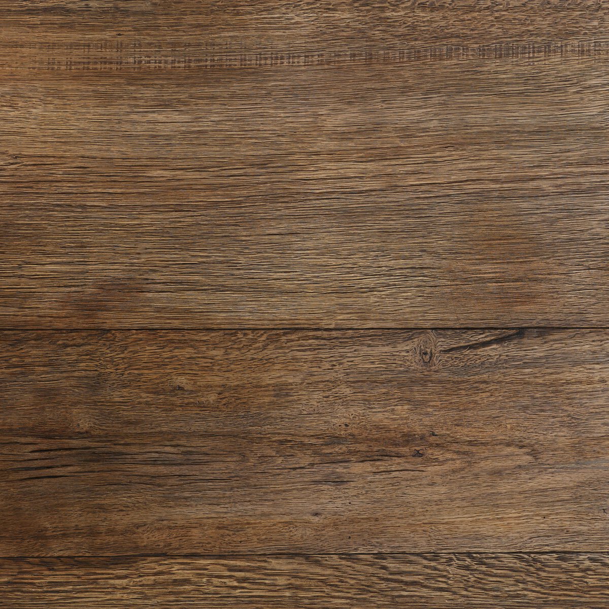 Close up of Four Hands Elio Coffee Table Small in Burnt Bleached Oak on a white background at Addison West