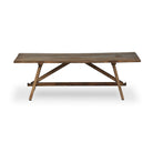 Four Hands Elio Coffee Table Small in Burnt Bleached Oak on a white background at Addison West