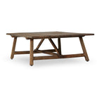 Four Hands Elio Coffee Table Small in Burnt Bleached Oak on a white background at Addison West