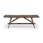 Four Hands Elio Coffee Table Small in Burnt Bleached Oak on a white background at Addison West