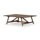 Four Hands Elio Coffee Table Small in Burnt Bleached Oak on a white background at Addison West