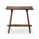Four Hands Elio End Table in Burnt Bleached Oak on a white background at Addison West