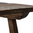Close up of Four Hands Elio End Table in Burnt Bleached Oak on a white background at Addison West