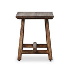 Side of Four Hands Elio End Table in Burnt Bleached Oak on a white background at Addison West