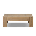 Four Hands Emmer Coffee Table in Aged Smoked Oak on a white background  at Addison West