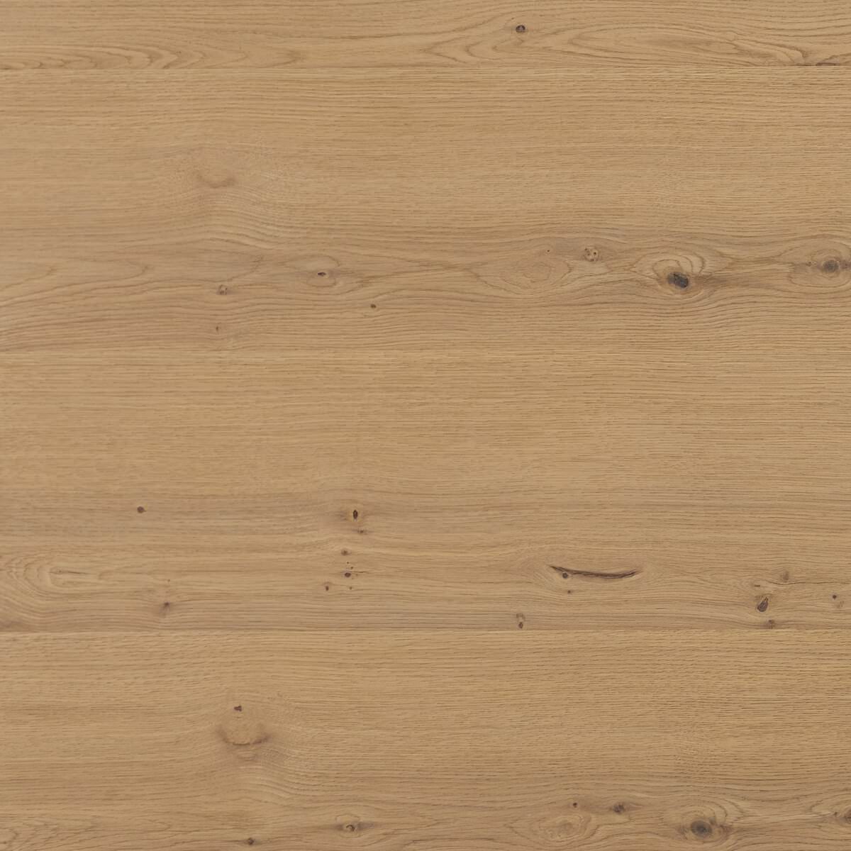 Top of Four Hands Emmer Dining Table in Aged Smoked Oak on a white background at Addison West