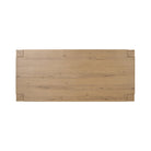 Top of Four Hands Emmer Dining Table in Aged Smoked Oak on a white background at Addison West