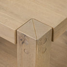 Close up of Four Hands Emmer End Table in Aged Smoked Oak  at Addison West