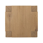 Top of Four Hands Emmer End Table in Aged Smoked Oak on a white background at Addison West