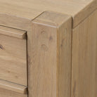 Close up of Four Hands Emmer Nightstand in Aged Smoked Oak  at Addison West