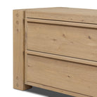 Close up of Four Hands Emmer Nightstand in Aged Smoked Oak on a white background at Addison West