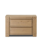 Four Hands Emmer Nightstand in Aged Smoked Oak on a white background at Addison West