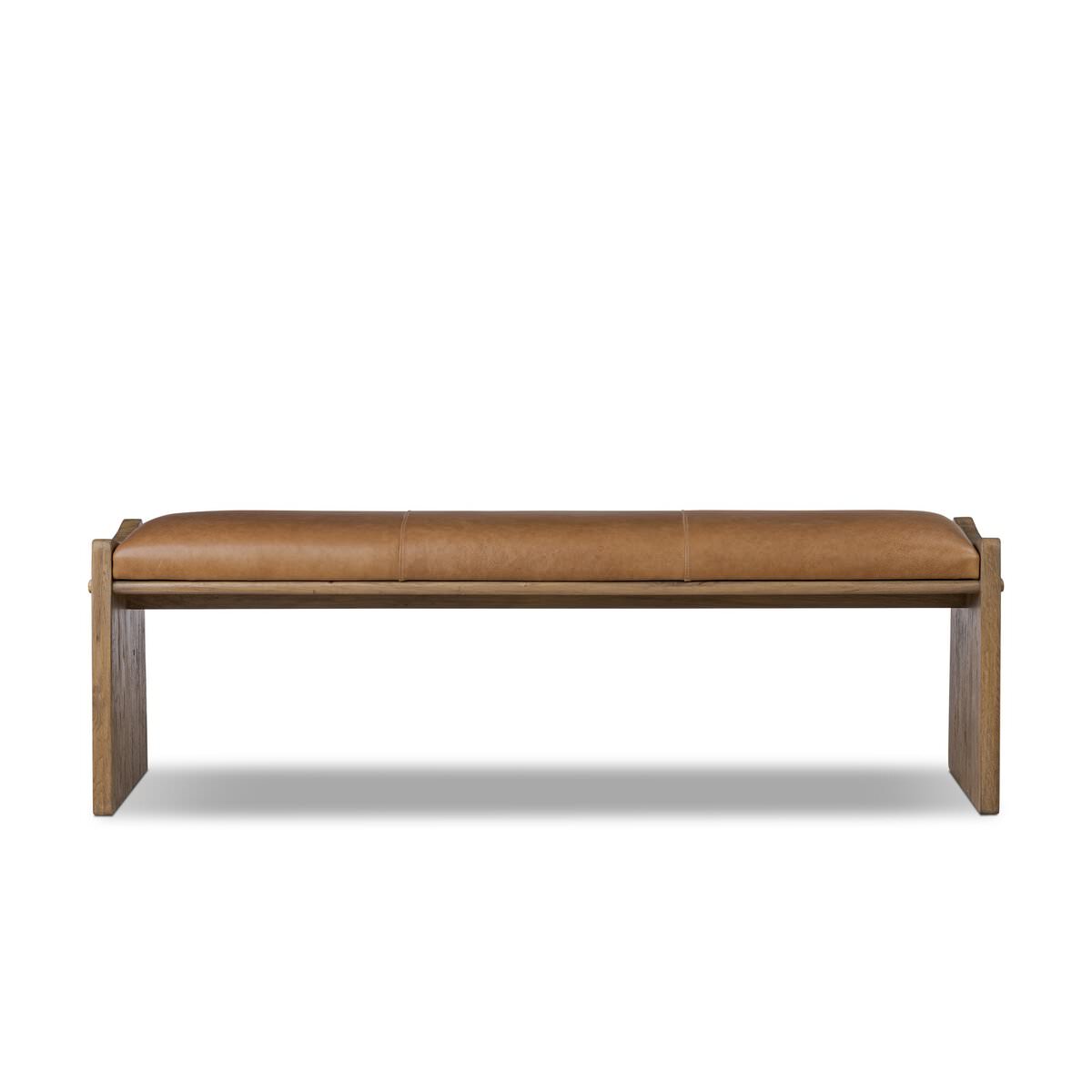 Four Hands Eros Accent Bench in Conroe Drift on a white background at Addison West