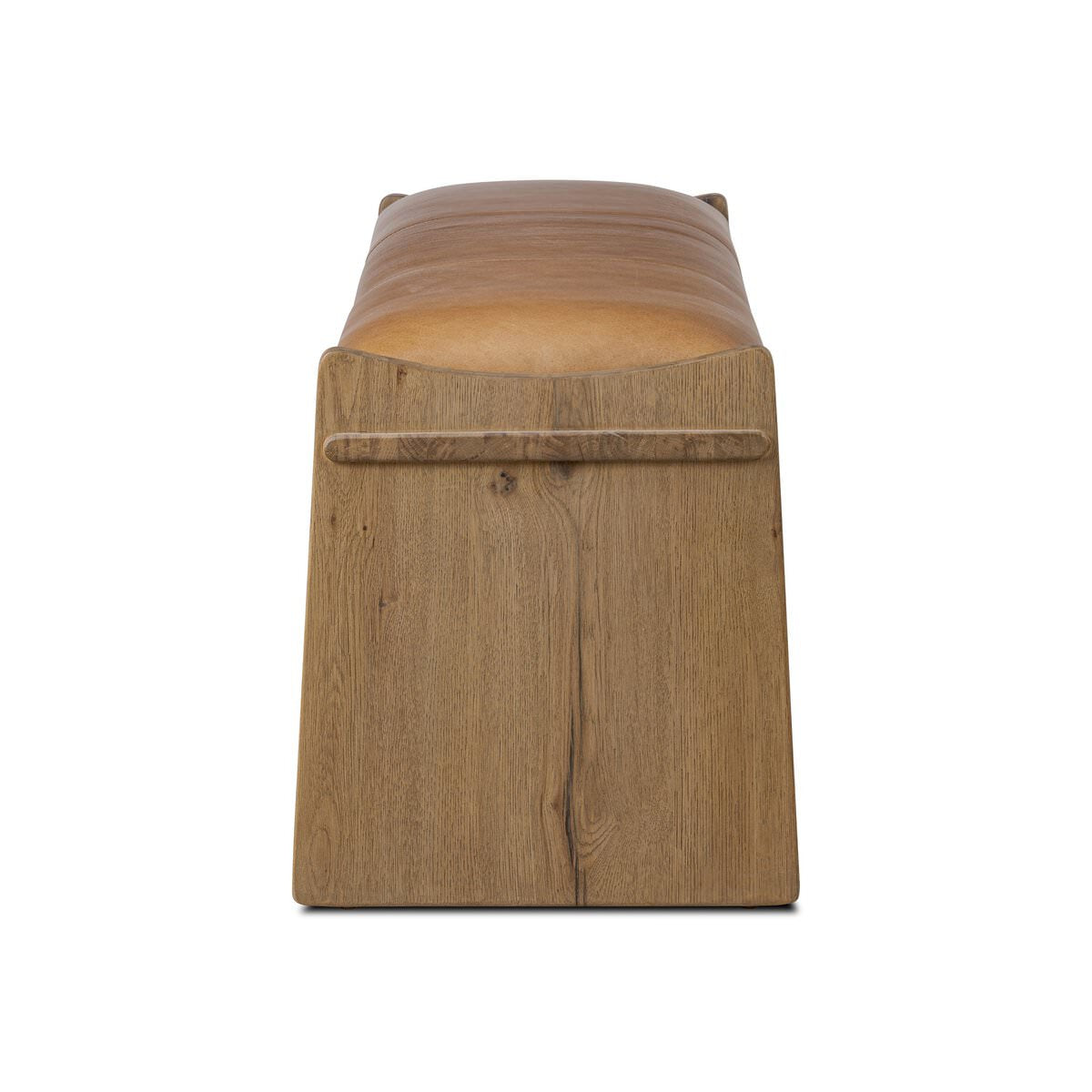 Side of Four Hands Eros Accent Bench in Conroe Drift on a white background at Addison West