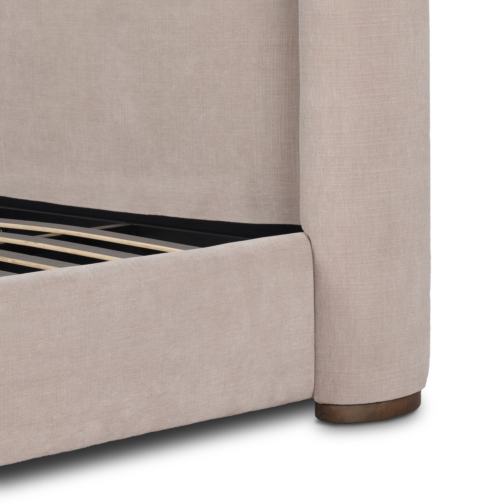 Four Hands Fane Bed in Crypton Holland Sand, Queen on white background at Addison West.