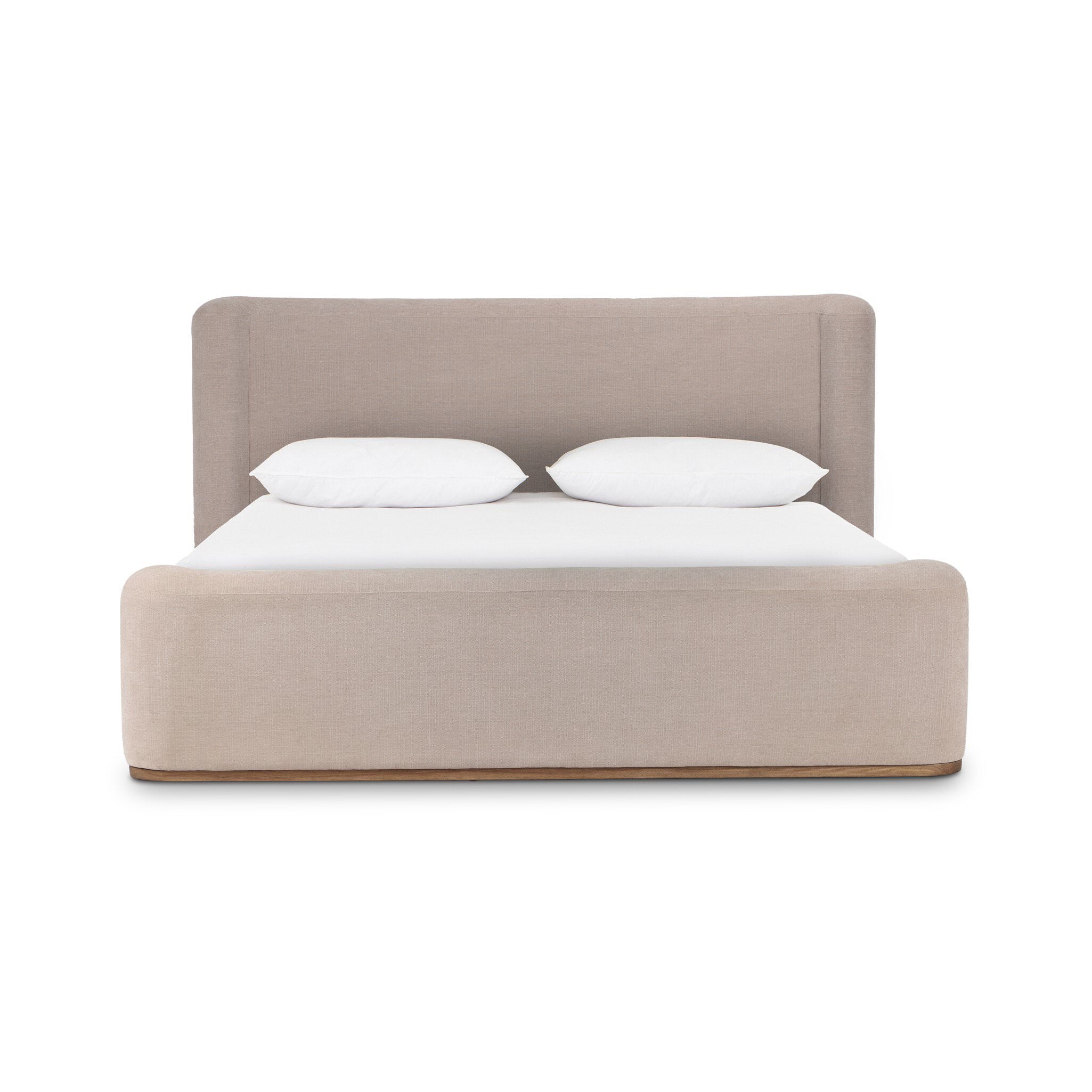 Four Hands Fane Bed in Crypton Holland Sand, Queen on white background at Addison West.
