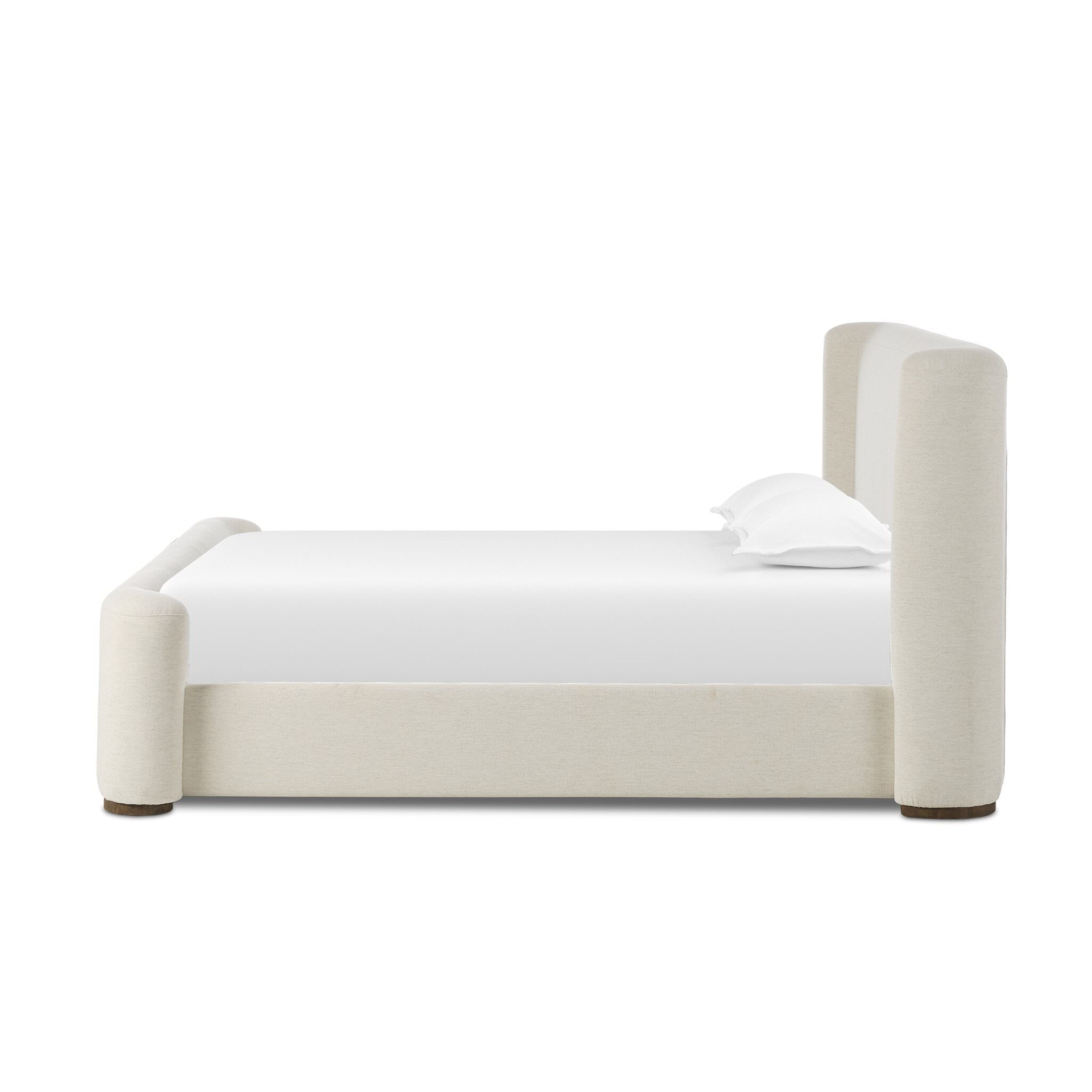 Four Hands Fane Bed in Crypton Nomad Snow, Queen on white background at Addison West.