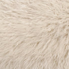 Close up of Four Hands Fenn Chair in Champagne Mongolian Fur on a white background at Addison West