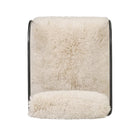 Top of Four Hands Fenn Chair in Champagne Mongolian Fur on a white background at Addison West