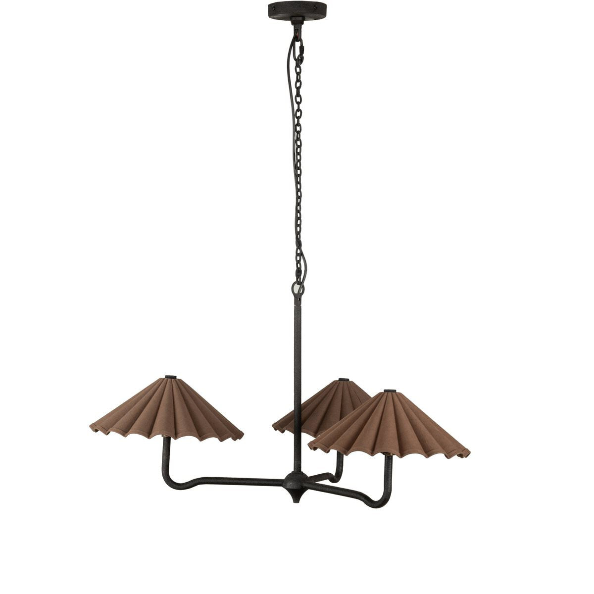 Four Hands Fiorella Chandelier in Black Wrought Iron on a white background at Addison West