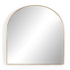 Four Hands Georgina Wide Mirror in Polished Brass on a white background at Addison West