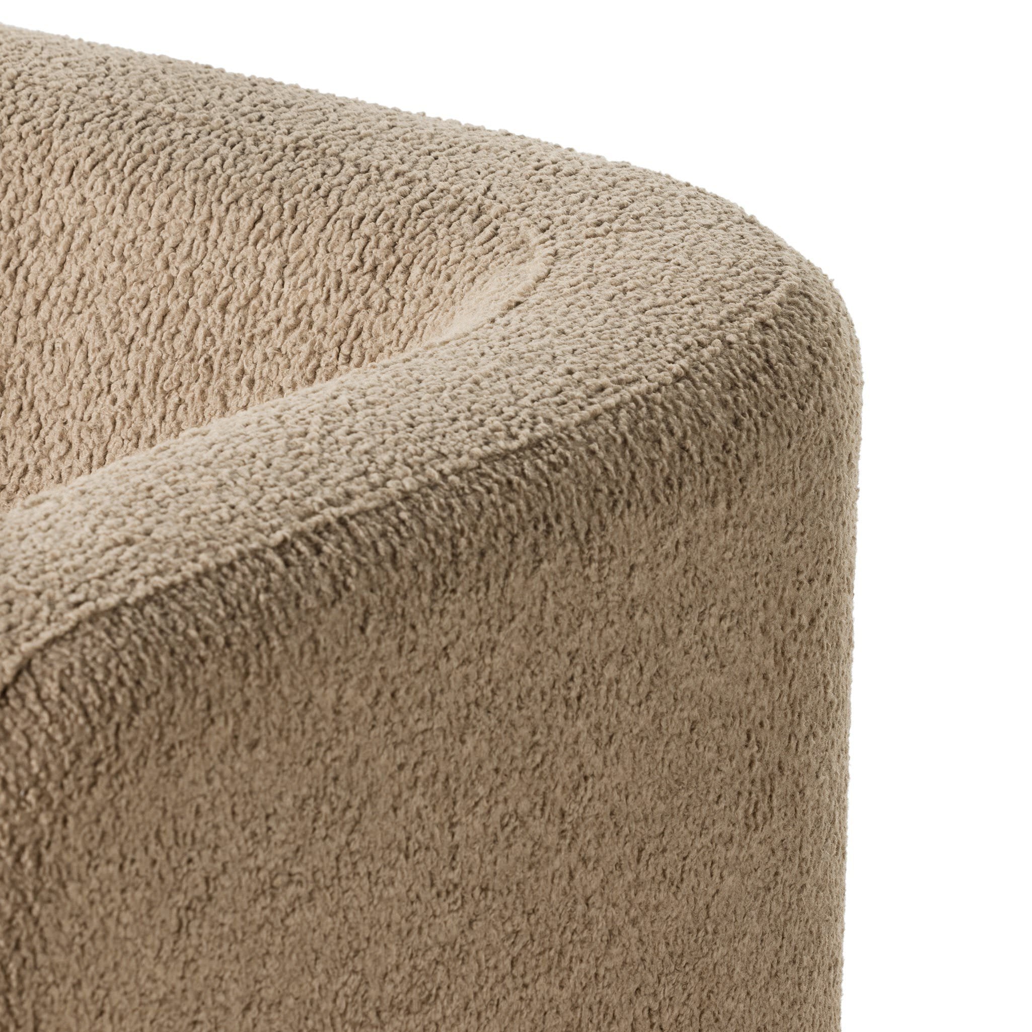Four Hands Gidget Sofa in Sheepskin Camel on white background at Addison West.