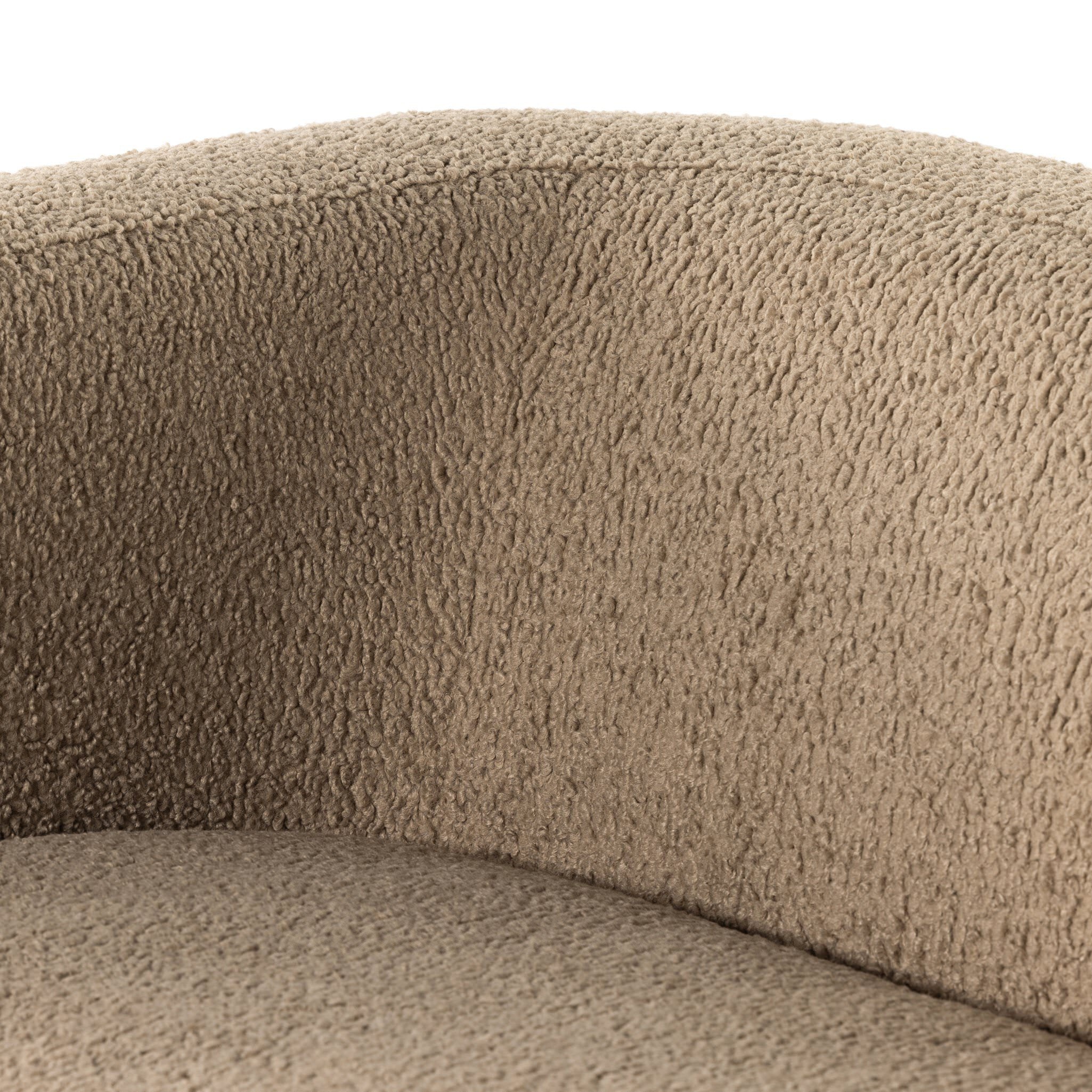 Four Hands Gidget Sofa in Sheepskin Camel on white background at Addison West.