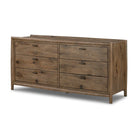 Four Hands Glenview 6 Drawer Dresser in Weathered Oak Veneer on a white background at Addison West
