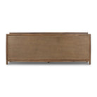 Back of Four Hands Glenview 9 Drawer Dresser in Weathered Oak Veneer on a white background at Addison West