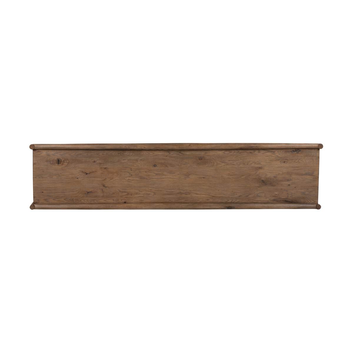 Top of Four Hands Glenview 9 Drawer Dresser in Weathered Oak Veneer on a white background at Addison West