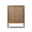 Back of Four Hands Glenview Bar Cabinet in Weathered Oak on a white background at Addison West
