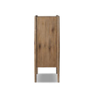 Side of Four Hands Glenview Bar Cabinet in Weathered Oak on a white background at Addison West