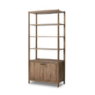 Four Hands Glenview Bookcase in Weathered Oak on a white background