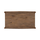 Top of Four Hands Glenview Nightstand in Weathered Oak Veneer on a white background at Addison West