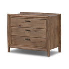 Four Hands Glenview Nightstand in Weathered Oak Veneer on a white background at Addison West